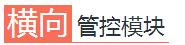 横向管控模块